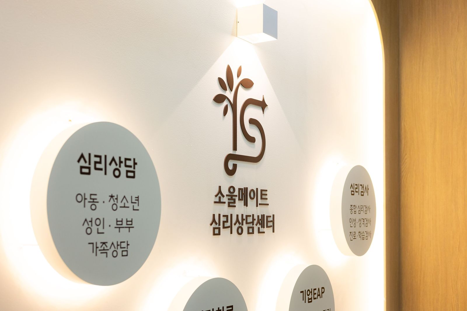 센터 안내 월 — 상담 · 검사 · 치료 영역